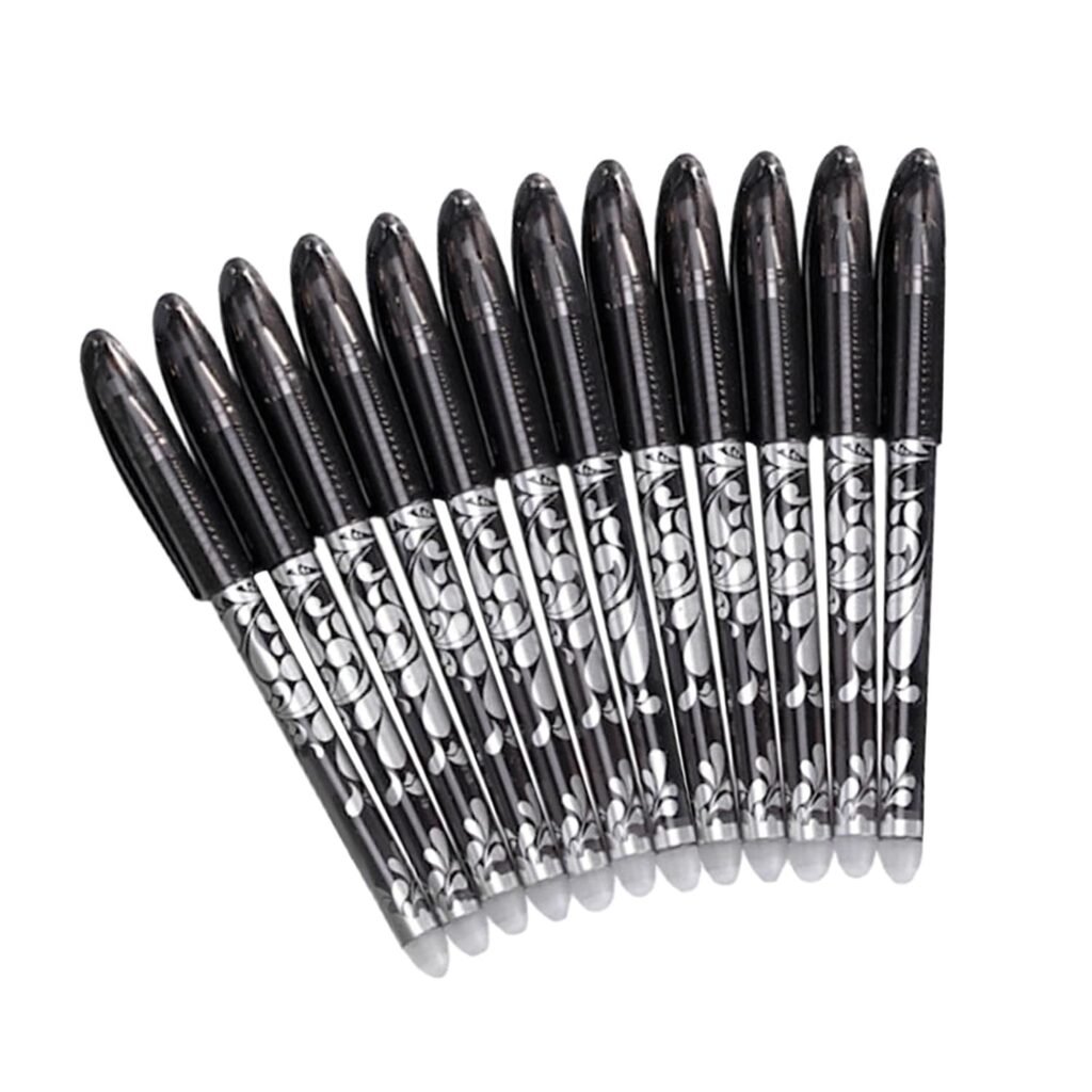 12Pcs Erasable Gel Pens Drawing Stationery School Supplies For Black GreyCollectibles|Pens & Writing Instruments|Pens|Ballpoint Pens|Other Collectible Ballpoint