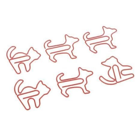 3x6 Pieces Animal Shaped Metal Paper Clip Bookmark Stationery Office Supplies