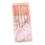 4X6Pcs Rollerball Pens Retractable Ballpoint Pens for Students Kids Journaling Peach | Kids & Teens at Home | School Supplies | Pens & Pencils