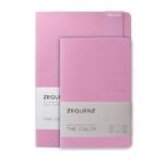 Zequenz A5 & A6- Lilac Notebook Set Dotted Acid Free Paper 200 Pages Each 80GSM 360 Degree Flexibility 100% Handmade Fountain Pen Friendly Color Series Pack of 2 Notebooks