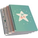 Yansanido 4 Pack Spiral Notebook Journal 8.26 x 5.9 Inch (A5) 80 Sheets /160 Pages College Ruled Lined Notebook White Paper for Students Office School Supplies (style 3-4 pack)