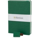 SETTINI Journal Notebook for Writing, Vegan Leather Hardcover Notebook - Pen loop, Back Pockets & Lay-Flat design, 120 GSM A5 College ruled Bleed free Paper, Gift Set for Men and Women, Emerald Green