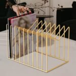 Desk File Organizer Book End Decor File Sorter for Bedroom Stationery School Gold|Magazine Racks|Home & Garden