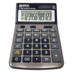 Monroe Handheld 12-Digit Calculator with Check and Correct Functionality