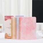 Aesthetic Notebook (Set of 3) A5 College Ruled Notebooks with Large Pockets, Colors Pink, Beige and Purple