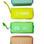 Big Stationery Pen Case Makeup Toiletry Bath Storage Transparent Portable Pouch (Pack of 2, Multicolor)