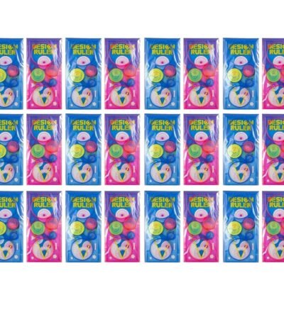 Birthday Return Gift Item for Kids in Bulk | Creative Designer Geometric Ruler/Scale, Art & Craft Sets School Stationery (Pack of 24, Multicolor)