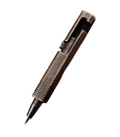 CALANDIS™ Brass Compact Pocket Pen Traveling Smooth to Write Retractable Black Ink Pen Black | Other Collectible Ballpoint | Ballpoint Pens | Pens | Pens & Writing Instruments