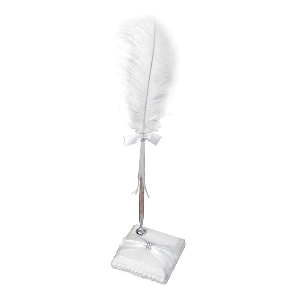 CLUB BOLLYWOOD® Feather Pen Vintage White Guest Book Pen for Table Decor Crafts Decor Bridal | Wedding Supplies | Guest Books & Pens| Guest Books & Pens| Guest Books & Pens|1...