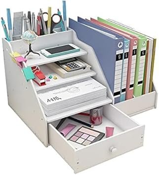 Desktop File Folder Organizer – Thick Magazine Rack & Document Tray for Office, Home, School Supplies, Stationery Storage Box