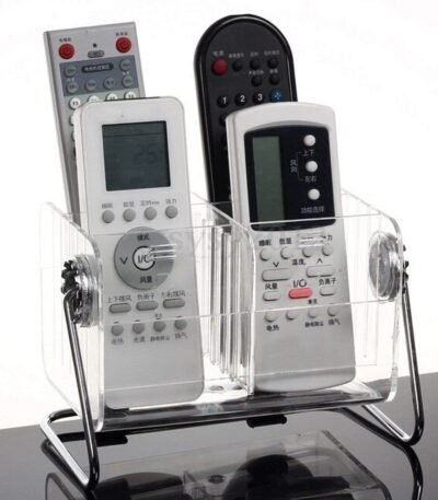 FreshDcart 6 slot shelf Tv-Ac Remote Holder Stand with Desk organizer, Stackable Stationery Storage Acrylic Box Styles pen storage for Living Room, Table, Bedroom, Men and Women...