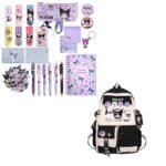 HASTHIP® 23 Pcs School Supplies Set with Notebook Pencil Pouch Stickers Pens and Backpack Cute Stationery Kit for Girls DIY Journaling Scrapbooking School Gift