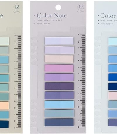 Index Tabs Sticky Notes with Ruler Color Sticky Tabs for Notebook, Books, PET Material Page Tabs Sticky Flags File Index Tabs Office Stationery (Pack of 3 Sticky Note)