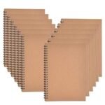MACRO ECO FRIENDLY BROWN KRAFT SHEET A5 SIZED SET OF WIRO BOUND UNRULED SPIRAL NOTEBOOKS INDIA | THICK COVER WITH HI QUALITY RECYCLABLE & ECO FRIENDLY PAGES (SET OF 20)