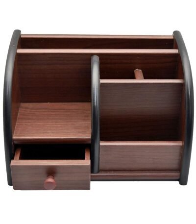 Multi-Functional Wooden Desk Organiser, Pen Stand/Pencil Stand, Stationery Stand for Office and Students use
