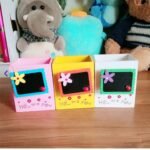 Multicolor Set of 2 Wooden Pen Pencil Holder with Blackboard Design for Kids Desk Stationery Return Gifts and More (Set of 2, Random Color)