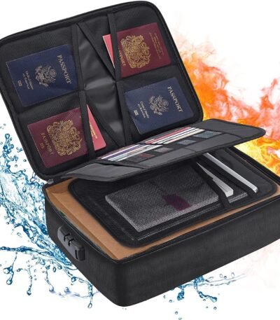 Multilayer Storage Bag for Important Documents, Certificate, Stationery Bag // Vehicle Document Storage Holder Organizer Travel Document Storage with Password Lock for Man Woman...