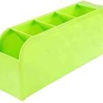 Plastic 4 Compartments Desk Organizer Pen Pencil Holder Stand Memo Holder Stationery Storage for Home & Office