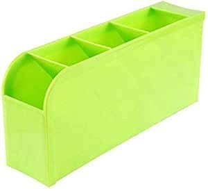 Plastic 4 Compartments Desk Organizer Pen Pencil Holder Stand Memo Holder Stationery Storage for Home & Office