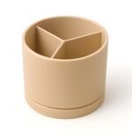 Round Desk Organizer for Study & Office Table | 3D Printed Design | Minimalist Pen Stand, Stationery Holder, Table Organizer for Home Office, Students & Professionals | Modern...