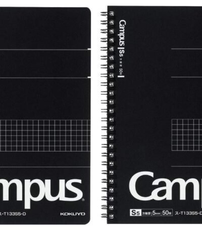 [Set of 2] Kokuyo Notebook, Ring Notebook, Adult, Campus, Grid Ruled, A5, 50 Sheets, Su-T133S5-D