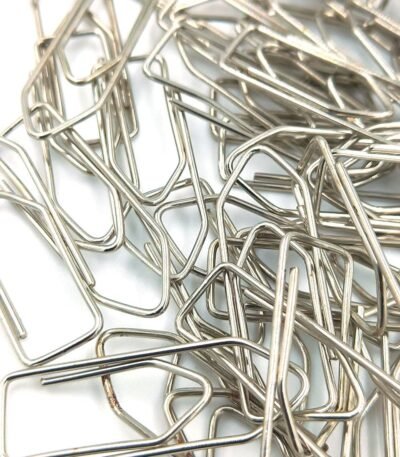Steel Paper Clips, U Pin, 30 mm, Set of 100, for Office and Stationery