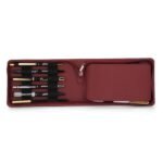 THE CASE PU Leather Pen Pouch – Premium PU Leather Pen Holder Case for Fountain Pens, Ballpoint Pens & Stationery – Travel-Friendly Zipper Pouch Organizer for Office & School...