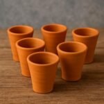 Clay Mitti Cup Tea Set of 6, Kulhad Cup Pack of 6 for Tea, Set of 6 Handcrafted Clay Kulhads, Eco-Friendly Tea Cups, 100% Natural Clay, Disposable