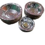 Disposable Silver Paper Cups,Doga Set, Silver Paper Donga Set, Pepper Cups Doga Set Size 8/11/13/ Cm (Pack of 50x3 =150 Pcs)